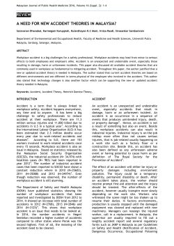 REVIEW A NEED FOR NEW ACCIDENT THEORIES IN MALAYSIA?