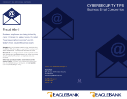 Cybersecurity Tips &mdash; Business Email Compromise