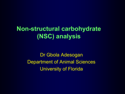 structural Carbohydrate - UF Animal Science