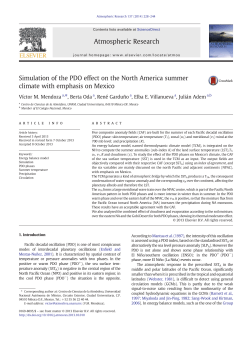 Simulation of the PDO effect on the North America summer climate