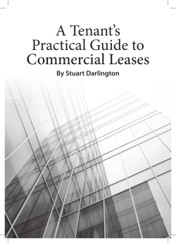 A Tenant`s Practical Guide to Commercial Leases