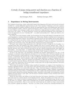 A study of piano string power and duration as a function of bridge