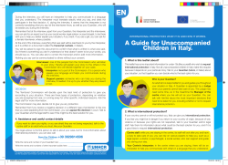 A Guide for Unaccompanied Children in Italy.