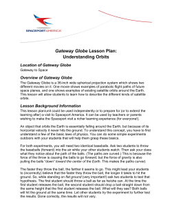 Gateway Globe Lesson Plan: Understanding Orbits