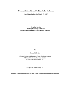 March 17, 2007 Creation Stories - Africana Library