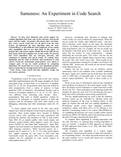 Sameness: An Experiment in Code Search