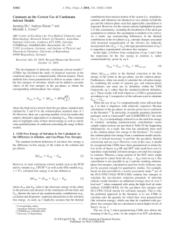 Comment on the Correct Use of Continuum Solvent Models