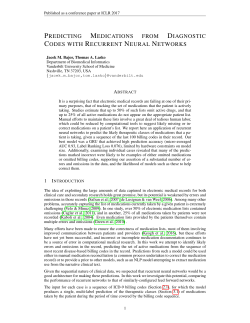 predicting medications from diagnostic codes with