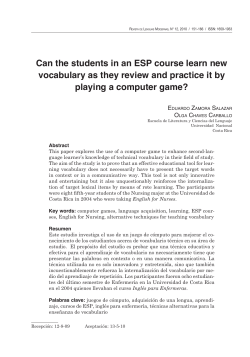 Can the students in an ESP course learn new vocabulary as they