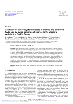 Review A critique of the ecosystem impacts of drifting and anchored