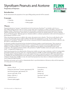 Styrofoam Peanuts and Acetone