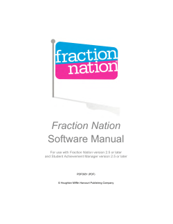 Fraction Nation Software Manual