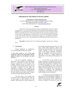 freedom of the press in bangladesh