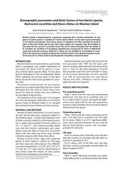 Demographic parameters and biotic factors of two Dacini species