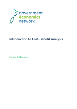 Introduction to Cost-Benefit Analysis