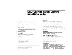SINQ: Scientific INQuiry Learning using Social Media
