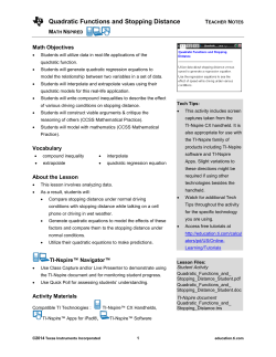 Teacher Notes PDF - TI Education