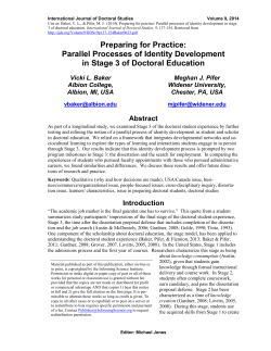 Preparing for Practice: Parallel Processes of Identity Development in