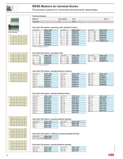 RC55 Markers for terminal blocks