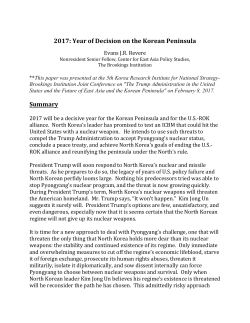 2017: Year of Decision on the Korean Peninsula