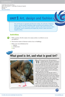 UNIT1 Art, design and fashion - Assets