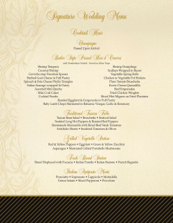 Signature Wedding Menu