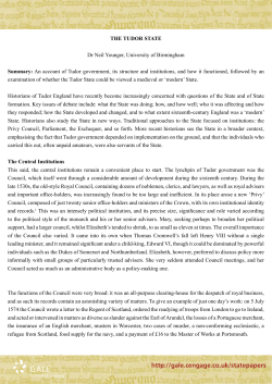 The Tudor State - gale.cengage.co.uk