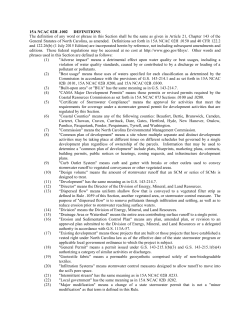 15A NCAC 02H .1002 DEFINITIONS The definition of any word or