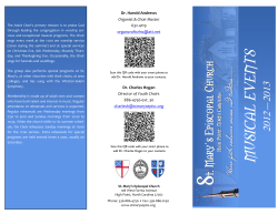 Music Brochure - St. Mary`s Episcopal Church