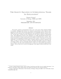 The Gravity Equation in International Trade