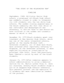 &ldquo;THE STORY OF THE WILMINGTON TEN&rdquo;