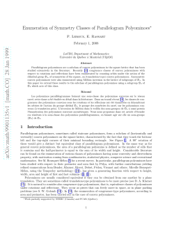 arXiv:math/9901135v1 [math.CO] 28 Jan 1999