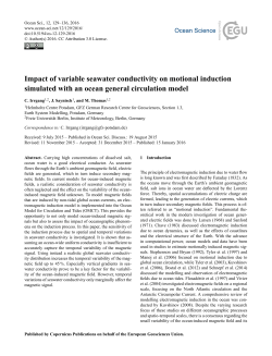 Impact of variable seawater conductivity on