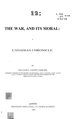 the war, and its moral - Niagara Falls Public Library