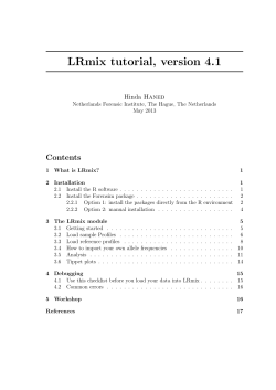 LRmix tutorial - forensim web page