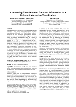 Connecting Time-Oriented Data and Information to a - IFS
