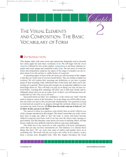 The Visual Elements and Composition: The Basic Vocabulary of Form