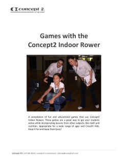 Games with the Concept2 Indoor Rower