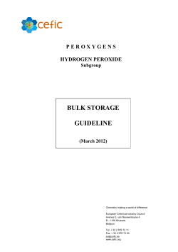 Bulk storage guideline of hydrogen peroxide