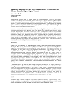Diatoms and climate change &ndash; The use of diatom analysis in