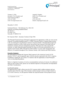 Terrance J. Lillis Angela R. Sanders Executive Vice President and