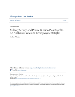 Military Service and Private Pension Plan Benefits: An Analysis of