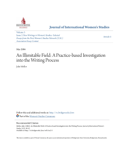 An Illimitable Field: A Practice-based Investigation into the Writing