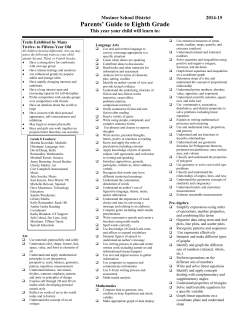 Eighth Grade - Mosinee School District