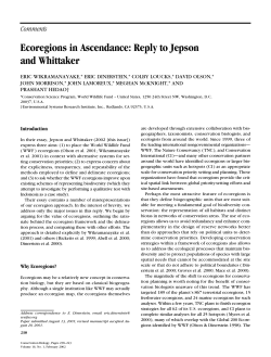 Ecoregions in Ascendance: Reply to Jepson and Whittaker