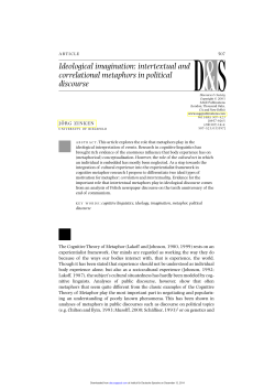 Ideological imagination: intertextual and correlational metaphors in