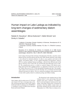 Human impact on Lake Ladoga as indicated by long