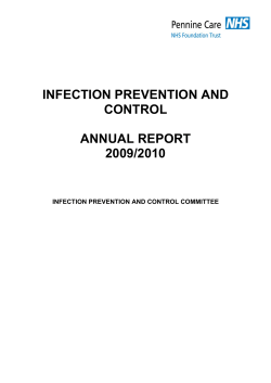 infection prevention and control annual report 2009/2010