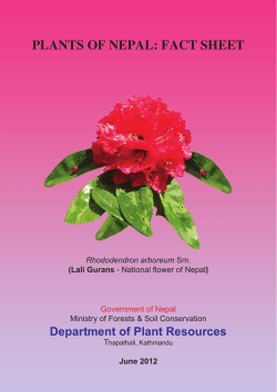 plants of nepal: fact sheet - Department of Plant Resources