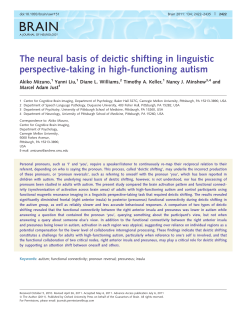 The neural basis of deictic shifting in linguistic
